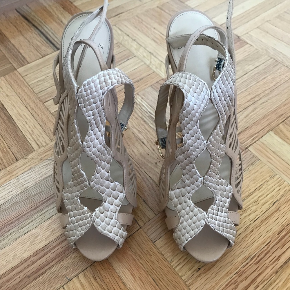 Alexandre Birman Nude Python Loretta Cage Sandal … - image 2